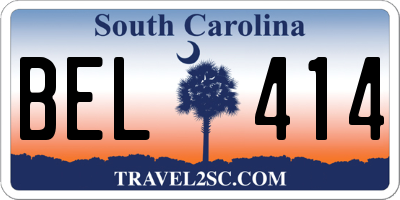 SC license plate BEL414