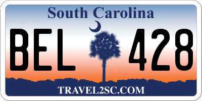 SC license plate BEL428