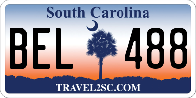 SC license plate BEL488