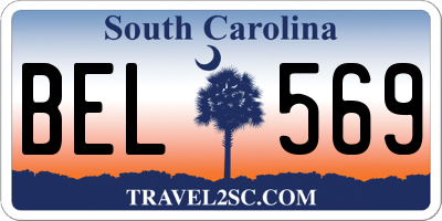 SC license plate BEL569