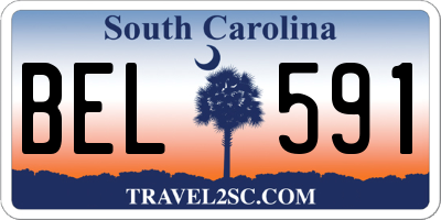 SC license plate BEL591