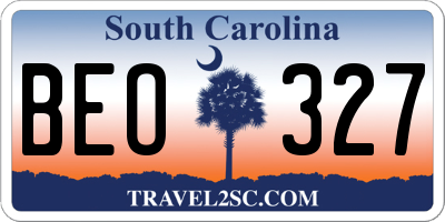 SC license plate BEO327