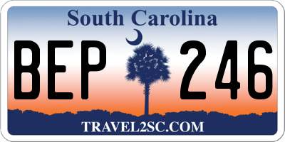 SC license plate BEP246