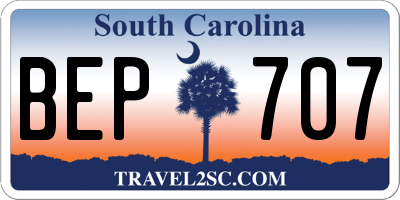 SC license plate BEP707