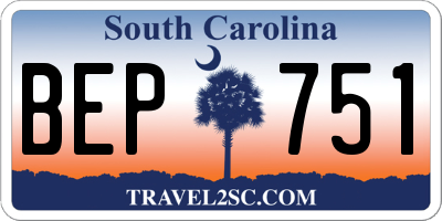 SC license plate BEP751