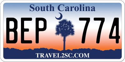 SC license plate BEP774