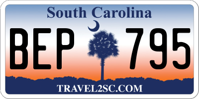 SC license plate BEP795