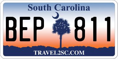 SC license plate BEP811