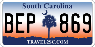 SC license plate BEP869