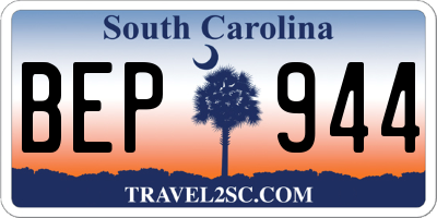 SC license plate BEP944