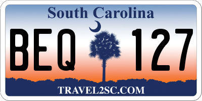 SC license plate BEQ127