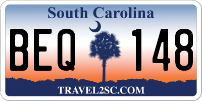 SC license plate BEQ148