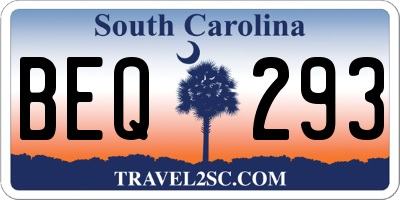 SC license plate BEQ293