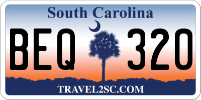SC license plate BEQ320