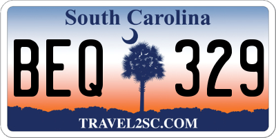 SC license plate BEQ329