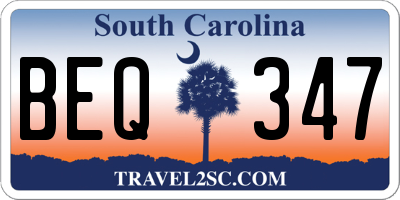 SC license plate BEQ347