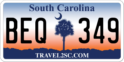 SC license plate BEQ349