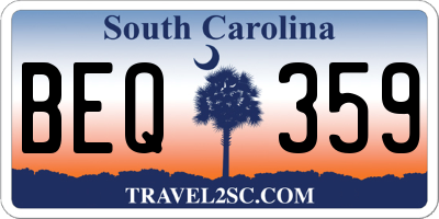 SC license plate BEQ359