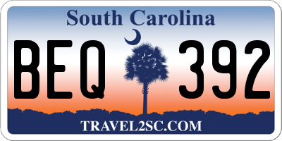 SC license plate BEQ392