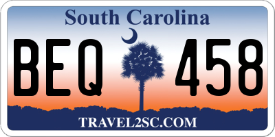 SC license plate BEQ458