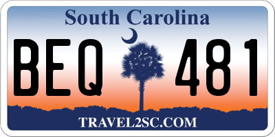 SC license plate BEQ481