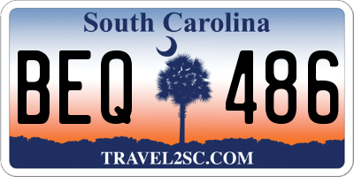 SC license plate BEQ486
