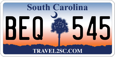 SC license plate BEQ545