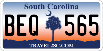 SC license plate BEQ565