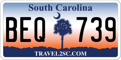SC license plate BEQ739