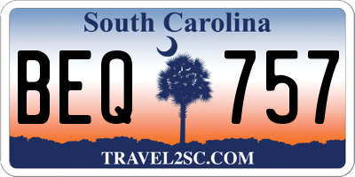 SC license plate BEQ757