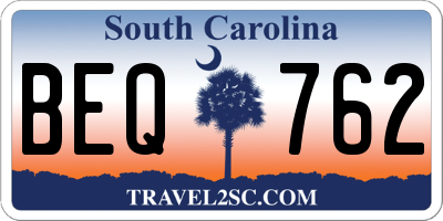 SC license plate BEQ762