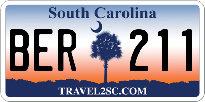 SC license plate BER211
