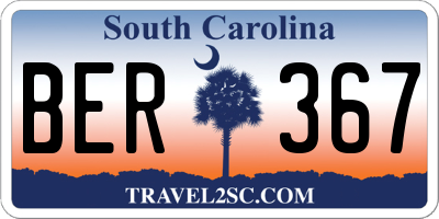 SC license plate BER367