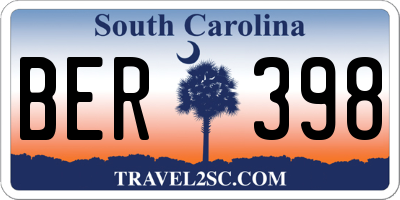 SC license plate BER398