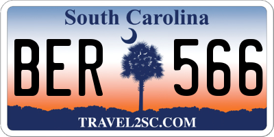SC license plate BER566