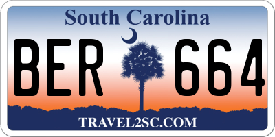 SC license plate BER664