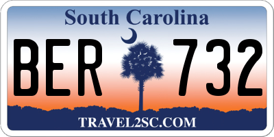 SC license plate BER732