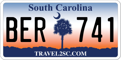 SC license plate BER741