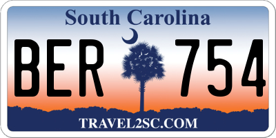 SC license plate BER754