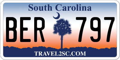 SC license plate BER797