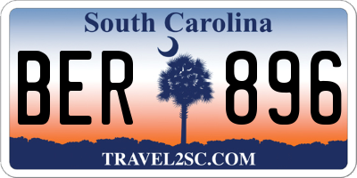 SC license plate BER896