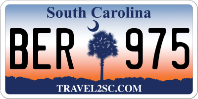 SC license plate BER975