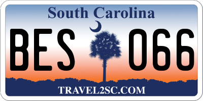 SC license plate BES066