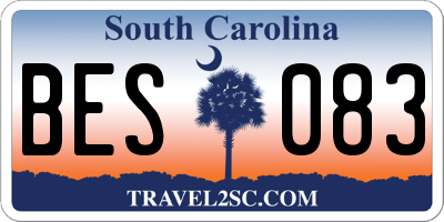 SC license plate BES083
