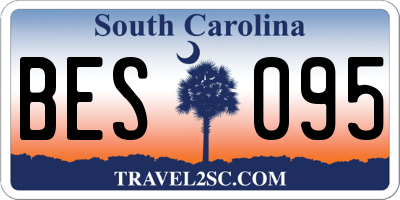 SC license plate BES095