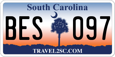 SC license plate BES097