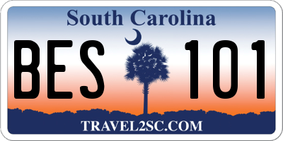 SC license plate BES101