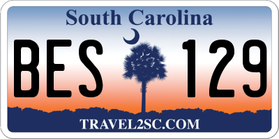 SC license plate BES129
