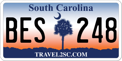 SC license plate BES248