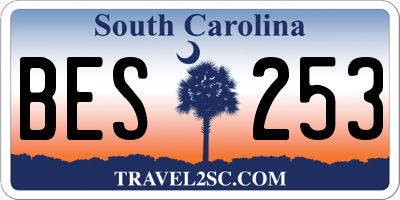 SC license plate BES253